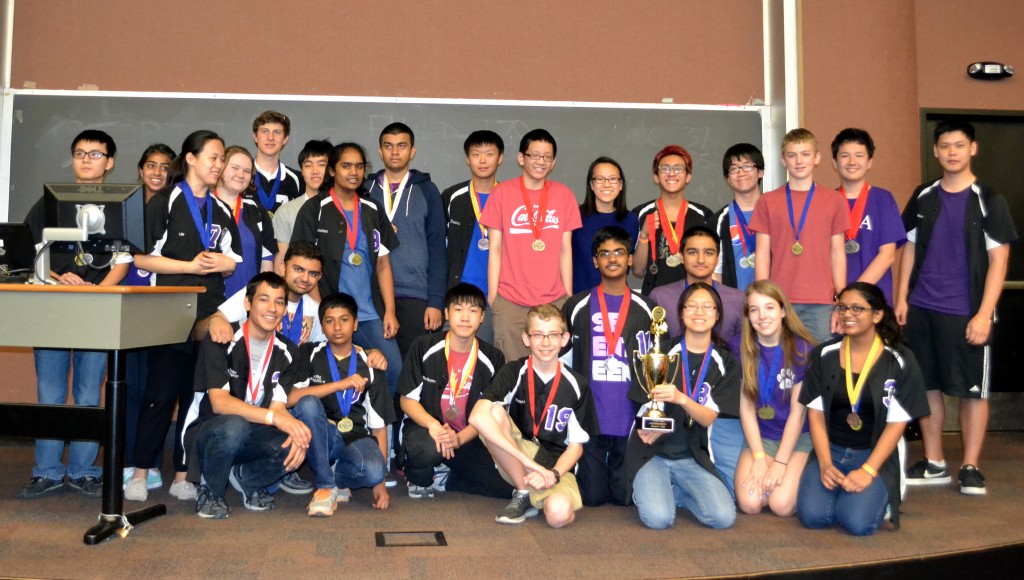 The LASA team poses with their Science Olympiad medals.