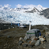 Helicopter in Greenland