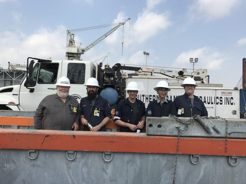 The crew on dock