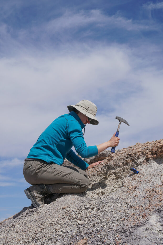 Cornelia Rasmussen conducting in the field.