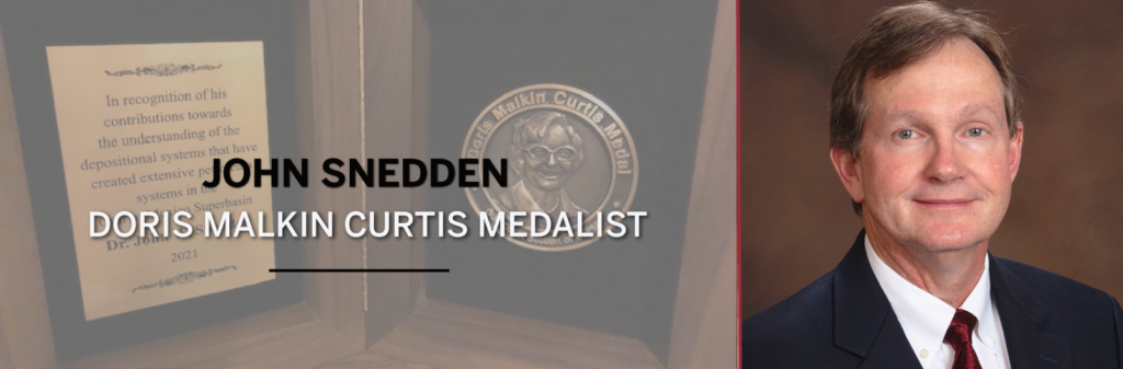 Banner image reads: John Snedden, Doris Malkin Curtis Medalist