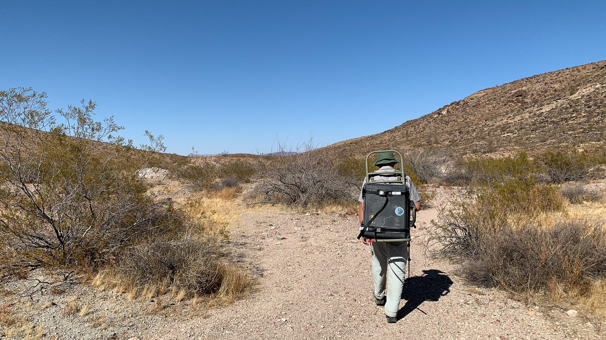 Dan Duncan marching through the desert