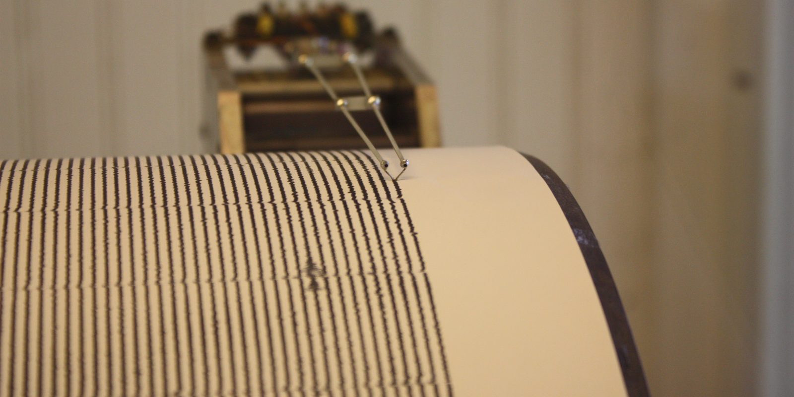 A close-up photo of a seismograph.