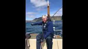 Thumbnail picture of Ian Dalziel on a boat.