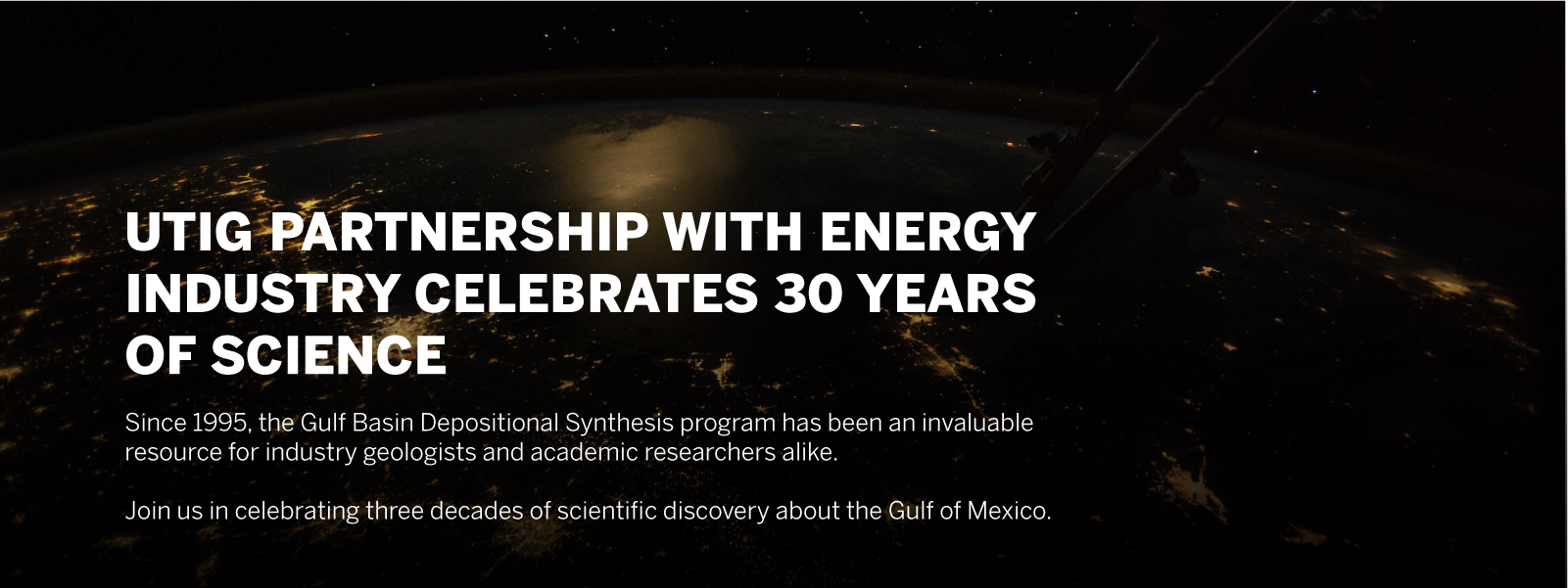 UT Austin Partnership with Energy Industry Celebrates 30 Years of Science – Banner