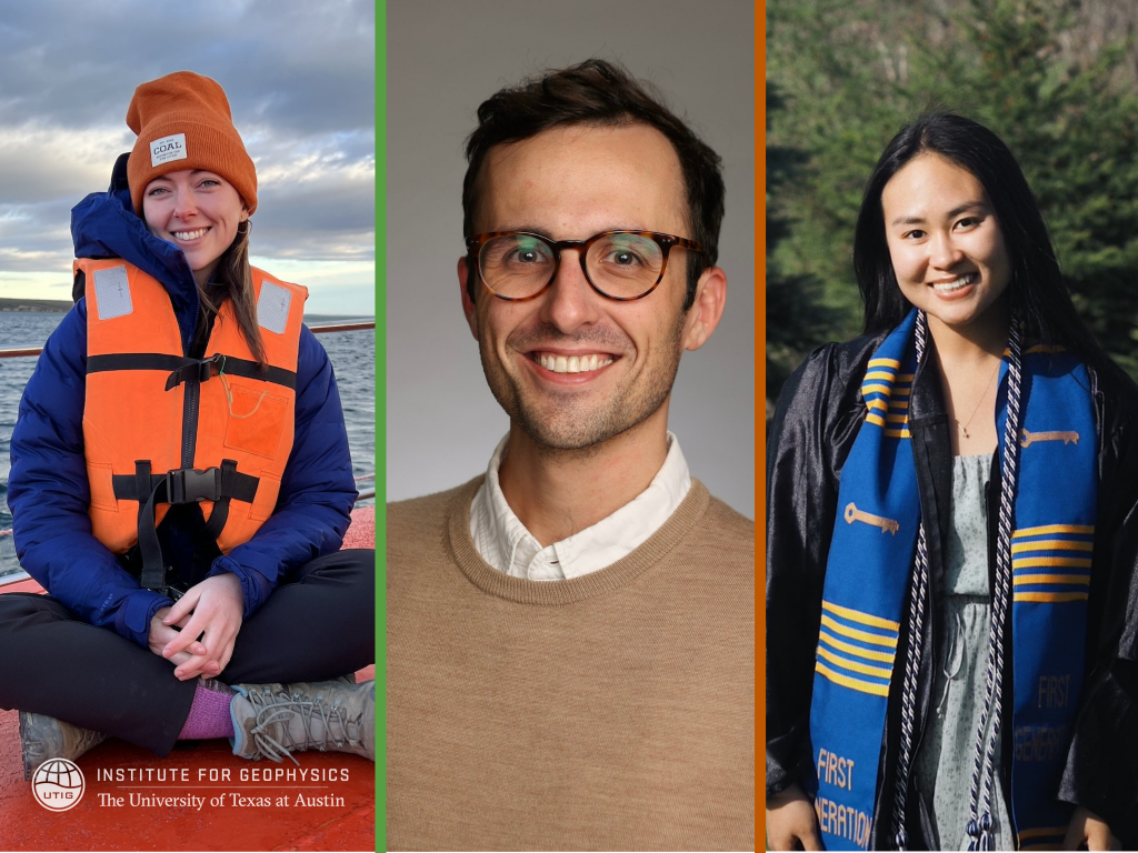 Headshots of McKenzie Carlson, Jonathan Markel, and Mikayla Pascual