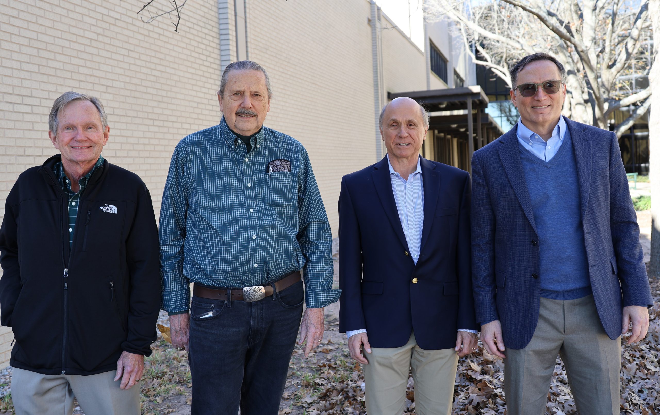 From left to right:

Dr. John Snedden,  previous Director of GBDS
Dr. William Galloway, Founder of GBDS
Dr. Mike Sweet, current co-Director of GBDS
Dr. Richard Denne, current co-Director of GBDS