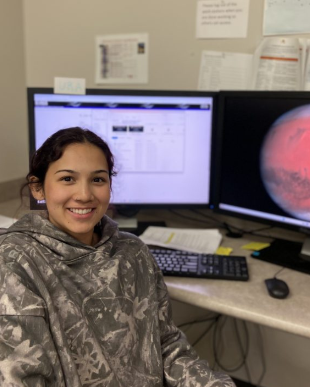 Mason Miranda at a computer