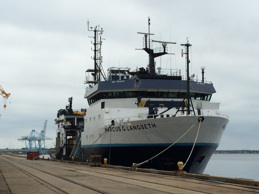 Van Avendonk Land and sea data collection took place in 2014 and 2015, with Van Avendock and his team sailing on the marine seismic vessel R/V Marcus Langseth to survey the Eastern North American Margin in the Atlantic Ocean.